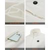 imageVenustas Womens Fleece Heated Jacket with Battery Pack Soft Lightweight Heating Coat Durable YKK ZipperMilk White