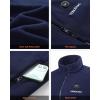 imageVenustas Womens Fleece Heated Jacket with Battery Pack Soft Lightweight Heating Coat Durable YKK ZipperNavy