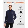 imageVenustas Womens Fleece Heated Jacket with Battery Pack Soft Lightweight Heating Coat Durable YKK ZipperNavy