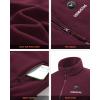 imageVenustas Womens Fleece Heated Jacket with Battery Pack Soft Lightweight Heating Coat Durable YKK ZipperRed Wine
