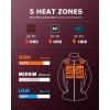 imageVenustas Womens Fleece Heated Jacket with Battery Pack Soft Lightweight Heating Coat Durable YKK ZipperRed Wine