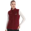 imageVenustas Womens Fleece Heated Vest with Battery Lightweight Electric Heated CoatBurgundy