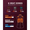 imageVenustas Womens Fleece Heated Vest with Battery Lightweight Electric Heated CoatBurgundy
