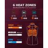 imageVenustas Womens Fleece Heated Vest with Battery Lightweight Electric Heated CoatRed Plaid