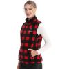 imageVenustas Womens Fleece Heated Vest with Battery Lightweight Electric Heated CoatRed Plaid