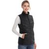 imageVenustas Womens Heated Down Vest with Battery Pack 90 Duck Down Lightweight Electric Vest for Hiking Hunting CampingBlack