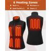 imageVenustas Womens Heated Fleece Vest with 6 Heating Zones Ladies Lightweight Recycled Fleece Electric Vest with BatteryBlack