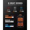 imageVenustas Womens Heated Fleece Vest with 6 Heating Zones Ladies Lightweight Recycled Fleece Electric Vest with BatteryGray
