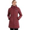imageVenustas Womens Long Heated Down Jacket with Battery Electric Puffer Jacket with 90 Duck Down For Outdoor Camping SkiingBurgundy