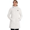 imageVenustas Womens Long Heated Down Jacket with Battery Electric Puffer Jacket with 90 Duck Down For Outdoor Camping SkiingMilk White
