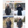 imageVenustas Womens Long Heated Jacket with Battery Pack 100 Recycled Electric Heated Puffer Winter Coats with HoodBlack
