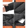 imageVenustas Womens Long Heated Jacket with Battery Pack 100 Recycled Polyester Heated Coat with Stylish DesignBlack