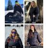 imageVenustas Womens Quilted Heated Jacket With Battery Lightweight Heated Coat with Hood For Winter OutdoorBlack