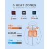 imageVenustas Womens Slim Fit Heated Jacket with Battery Pack Windproof Electric Insulated Coat with Detachable HoodArctic Blue