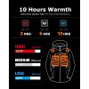 imageVenustas Womens Slim Fit Heated Jacket with Battery Pack Windproof Electric Insulated Coat with Detachable HoodBlack