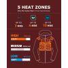imageVenustas Womens Slim Fit Heated Jacket with Battery Pack Windproof Electric Insulated Coat with Detachable HoodBurgundy