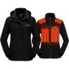 imageVenustas Womens 3in1 Heated Jacket with Battery Waterproof Jacket with Hood for SkiingBlack