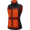 imageVenustas Womens Heated Fleece Vest with 6 Heating Zones Ladies Lightweight Recycled Fleece Electric Vest with BatteryBlack