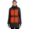 imageVenustas Womens Long Heated Down Jacket with Battery Electric Puffer Jacket with 90 Duck Down For Outdoor Camping SkiingBlack