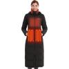 imageVenustas Womens MaxiLength Heated Down Jacket Recycled Long Electric Winter Puffer Coat with BatteryBlack