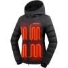 imageVenustas Womens Quilted Heated Jacket With Battery Lightweight Heated Coat with Hood For Winter OutdoorBlack