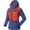 imageVenustas Womens Slim Fit Heated Jacket with Battery Pack Windproof Electric Insulated Coat with Detachable HoodNavy