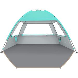 imageVenustas Beach Tent Sun Shelter for 34567810 Person UPF 50 UV Protection Beach Canopy Lightweight and Easy Setup Cabana Portable Shade TentCrystal Mint