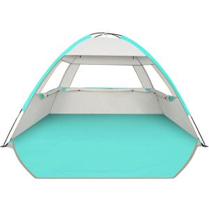 imageVenustas Beach Tent Sun Shelter for 34567810 Person UPF 50 UV Protection Beach Canopy Lightweight and Easy Setup Cabana Portable Shade TentMint Green