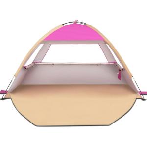 imageVenustas Beach Tent Sun Shelter for 34567810 Person UPF 50 UV Protection Beach Canopy Lightweight and Easy Setup Cabana Portable Shade TentPink