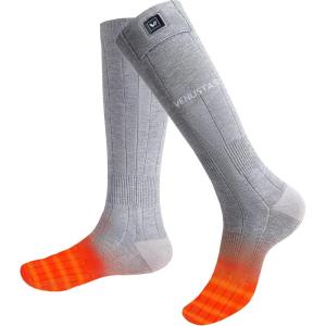 imageVenustas Heated Socks for Men Women Rechargeable Heated Socks For Hunting Ski and Feet WarmGray