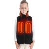 imageVenustas Kids Heated Fleece Vest with 74V Battery Pack Included Warmer Youth Electric Heating Vest for Boys ampamp GirlsBlack