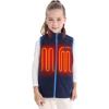 imageVenustas Kids Heated Fleece Vest with 74V Battery Pack Included Warmer Youth Electric Heating Vest for Boys ampamp GirlsNavy Blue
