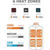 imageVenustas Mens Recycled Heated Down Vest with Battery Pack Lightweight Electric Heating Puffer Vest for Hiking SkiingBlack