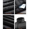 imageVenustas Mens Recycled Heated Down Vest with Battery Pack Lightweight Electric Heating Puffer Vest for Hiking SkiingBlack