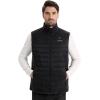 imageVenustas Mens Recycled Heated Down Vest with Battery Pack Lightweight Electric Heating Puffer Vest for Hiking SkiingBlack