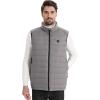 imageVenustas Mens Recycled Heated Down Vest with Battery Pack Lightweight Electric Heating Puffer Vest for Hiking SkiingGray