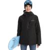 imageVenustas Womens Heated 3L Ski Insulated Jacket with 12V Battery Waterproof WindproofBreathable RECCO Reflector Built inBlack