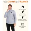 imageVenustas Womens Lightweight Heated Jacket with Battery 6Zone Electric Puffer Winter Coat for Outdoor Camping HikingGray