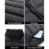 imageVenustas Womens Recycled Heated Down Jacket with Battery Pack Lightweight Electric Puffer Coat 90 Down Heated ClothingBlack