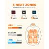 imageVenustas Womens Recycled Heated Down Jacket with Battery Pack Lightweight Electric Puffer Coat 90 Down Heated ClothingBlack