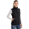 imageVenustas Womens Recycled Heated Down Vest with Battery Pack Lightweight Electric Heating Puffer Vest for Hiking SkiingBlack
