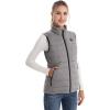 imageVenustas Womens Recycled Heated Down Vest with Battery Pack Lightweight Electric Heating Puffer Vest for Hiking SkiingGray
