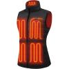 imageVenustas Womens Recycled Heated Down Vest with Battery Pack Lightweight Electric Heating Puffer Vest for Hiking SkiingBlack