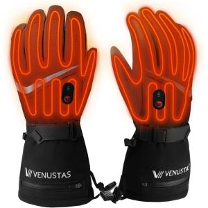imageVenustas Rechargeable Heated Gloves for Men and Women Electric Heated Work Gloves for Hunting Skiing and Arthritis