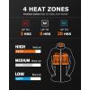 imageVenustas Kids Heated Fleece Jacket with 74V Battery Pack Boys Girls Youth Electric Heated Coat for WinterBlack