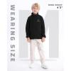 imageVenustas Kids Heated Fleece Jacket with 74V Battery Pack Boys Girls Youth Electric Heated Coat for WinterBlack