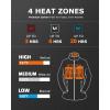 imageVenustas Kids Heated Fleece Jacket with 74V Battery Pack Boys Girls Youth Electric Heated Coat for WinterCharcoal Heather