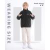 imageVenustas Kids Heated Fleece Jacket with 74V Battery Pack Boys Girls Youth Electric Heated Coat for WinterCharcoal Heather