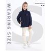 imageVenustas Kids Heated Fleece Jacket with 74V Battery Pack Boys Girls Youth Electric Heated Coat for WinterNavy Blue