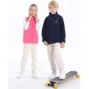imageVenustas Kids Heated Fleece Jacket with 74V Battery Pack Boys Girls Youth Electric Heated Coat for WinterNavy Blue